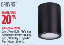 Canadian Tire Canvas McKinley 5˝ Cylinder Flush-Mount offer
