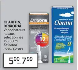 Brunet CLARITIN, DRIXORAL Vaporisateurs nasaux sélectionnés offer