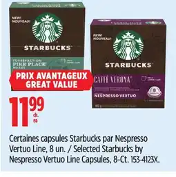 Canadian Tire Starbucks Selected Starbucks by Nespresso Vertuo Line Capsules, 8-Ct offer