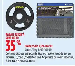 Canadian Tire Selected Ziva Grip Discs or Foam Flooring, 6-Pk offer