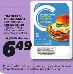 IGA COMPLIMENTS CHEESE SLICES offer