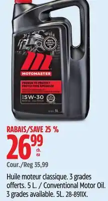 Canadian Tire Conventional Motor Oil offer