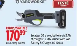 Canadian Tire 20V Pruner with 2Ah Battery & Charger offer