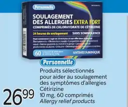Brunet PERSONNELLE Produits sélectionnés pour aider au soulagement des symptômes d'allergies Cétirizine offer