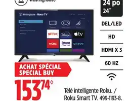Canadian Tire Westinghouse Roku Smart TV offer