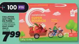 IGA COMPLIMENTS SUPER SQUEEZE FRUIT PURÉE SNACK offer