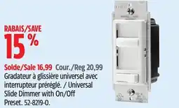 Canadian Tire Leviton Universal Slide Dimmer with On/Off Preset offer
