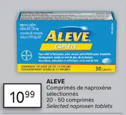 Brunet ALEVE Comprimés de naproxène sélectionnés offer