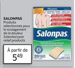 Brunet SALONPAS Produits sélectionnés pour le soulagement de la douleur offer