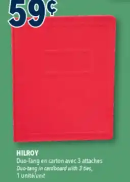 Familiprix HILROY Duo-tang in cardboard with 3 ties, 1 unit offer