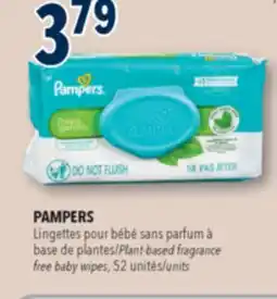 Familiprix Pampers Free & Gentle fragrance free wipes offer