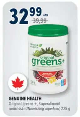 Familiprix GENUINE HEALTH, Original greens +, Nourishing superfood, 228 g offer