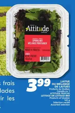 IGA LETTUCE OR LETTUCE MIX offer