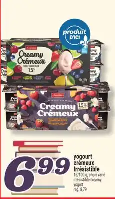 Marché Richelieu YOGOURT CRÉMEUX IRRÉSISTIBLE | IRRÉSISTIBLE CREAMY YOGURT offer