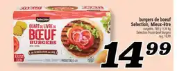 Marché Richelieu BURGERS DE BOEUF SELECTION, MIEUX-ÊTRE | SELECTION FROZEN BEEF BURGERS offer