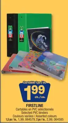 Jean Coutu FIRSTLINE Selected PVC binders offer