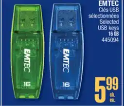 Jean Coutu EMTEC Selected USB keys offer