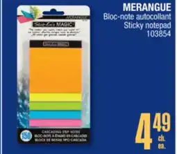 Jean Coutu MERANGUE Sticky notepad offer