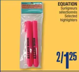 Jean Coutu EQUATION Selected highlighters offer