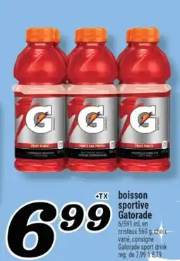Marché Richelieu BOISSON SPORTIVE GATORADE | GATORADE SPORT DRINK offer