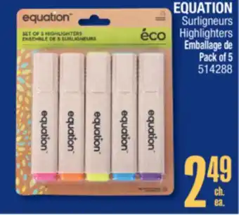 Jean Coutu EQUATION Highlighters offer