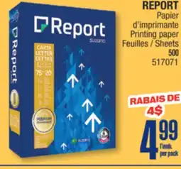 Jean Coutu REPORT Printing paper offer