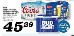 Marché Richelieu BIÈRE LABATT BUD LIGHT, MOLSON COORS LIGHT, SLEEMAN CLEAR 2.0 | BEER offer