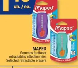 Jean Coutu MAPED Selected retractable erasers offer
