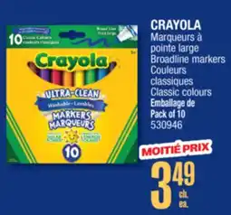 Jean Coutu CRAYOLA Broadline markers offer