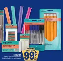 Jean Coutu EQUATION Selected back-to-school supplies offer