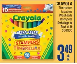 Jean Coutu CRAYOLA Washable stampers offer