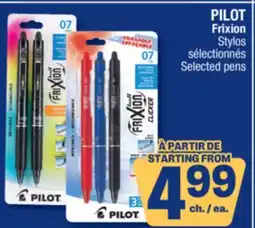 Jean Coutu PILOT Frixion Selected pens offer
