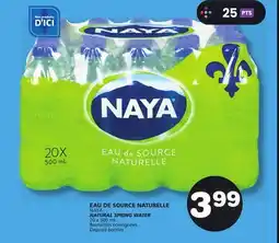 Marches Tradition NAYA NATURAL SPRING WATER offer