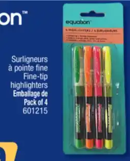 Jean Coutu EQUATION Fine-tip highlighters offer