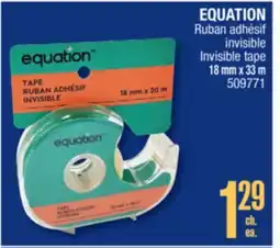 Jean Coutu EQUATION Invisible tape offer