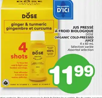 Marches Tradition DOSE ORGANIC COLD-PRESSED JUICE offer