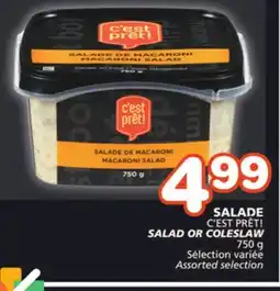 Marches Tradition C'EST PRÊT! SALAD OR COLESLAW offer