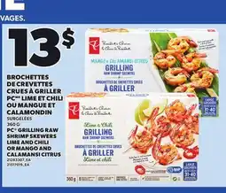 Provigo PC GRILLING RAW SHRIMP SKEWERS LIME AND CHILI OR MANGO AND CALAMANSI CITRUS, 360 G offer
