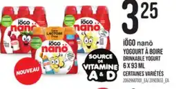 Provigo IOGO NANO YOGOURT A BOIRE DRINKABLE YOGURT, 6X93 ML offer
