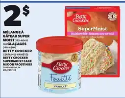 Provigo BETTY CROCKER SUPERMOIST CAKE MIX, 375-404 G OR FROSTINGS, 340-450 G offer