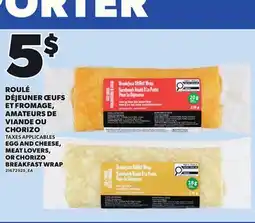 Provigo EGG AND CHEESE, MEAT LOVERS, OR CHORIZO BREAKFAST WRAP offer