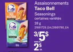 Provigo TACO BELL SEASONINGS, 28 g offer