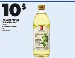 Provigo PC GRAPESEED OIL, 750 ML offer