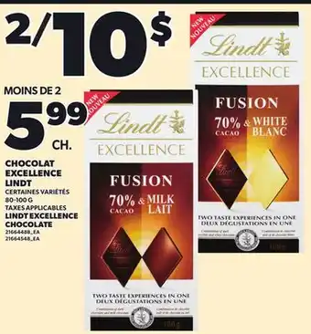 Provigo LINDT EXCELLENCE CHOCOLATE, 80-100 G offer