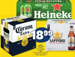 Marché Bonichoix CORONA EXTRA, HEINEKEN (12 x 330 mL) OR SAPPORO (12 x 355 mL) offer