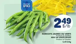 Marché Bonichoix WAX OR GREEN BEANS offer