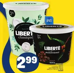 Marché Bonichoix LIBERTÉ CLASSIQUE (650 g), MÉDITERRANÉE (500 g), GREC (2 x 130 ou 4 x 100 g) YOGURT offer