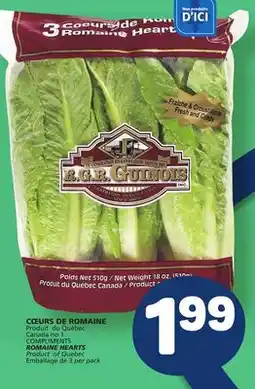 Marché Bonichoix COMPLIMENTS ROMAINE HEARTS offer
