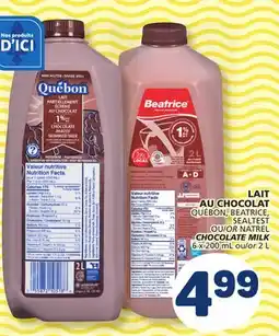 Marché Bonichoix QUÉBON, BEATRICE, SEALTEST NATREL OR CHOCOLATE MILK offer