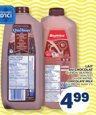 Marché Bonichoix QUÉBON, BEATRICE, SEALTEST NATREL OR CHOCOLATE MILK offer